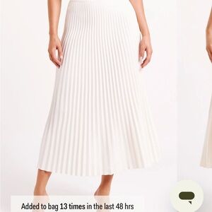 Meshki Twyla Ivory Pleated Skirt